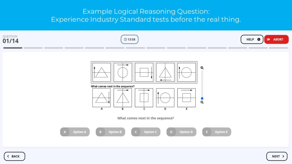 Lloyds logical reasoning test example question