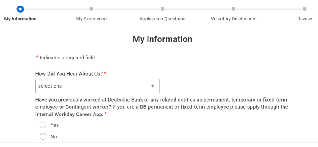 Deutsche Bank application window