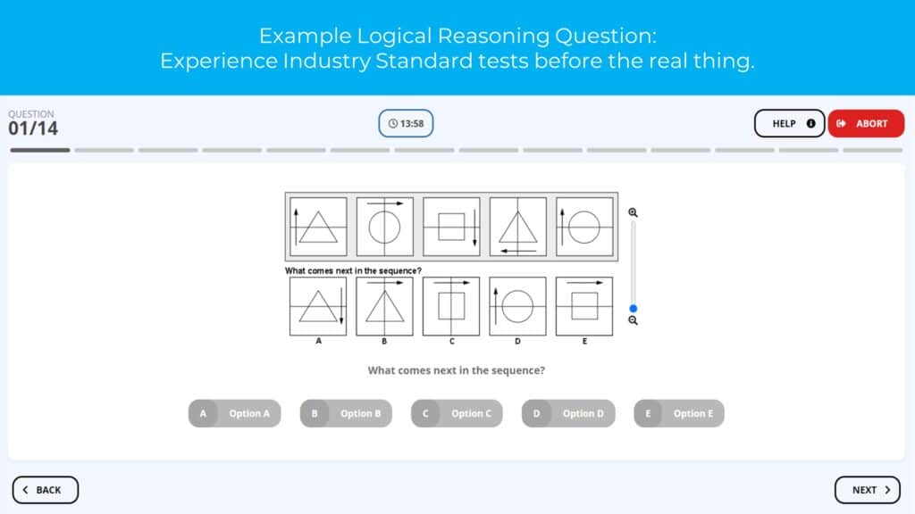 Deutsche logical reasoning test example question