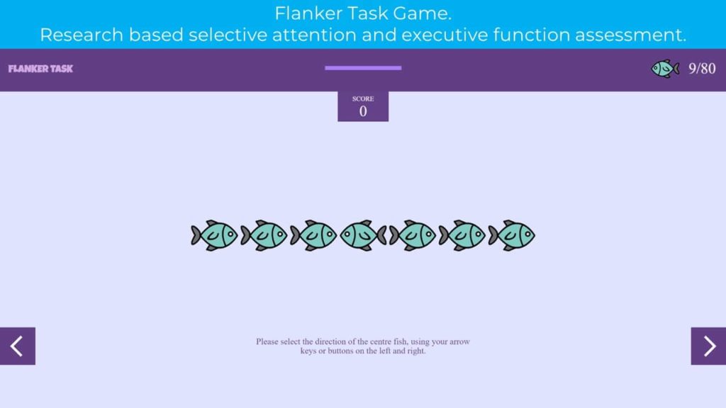 GF Flanker task game based assessment