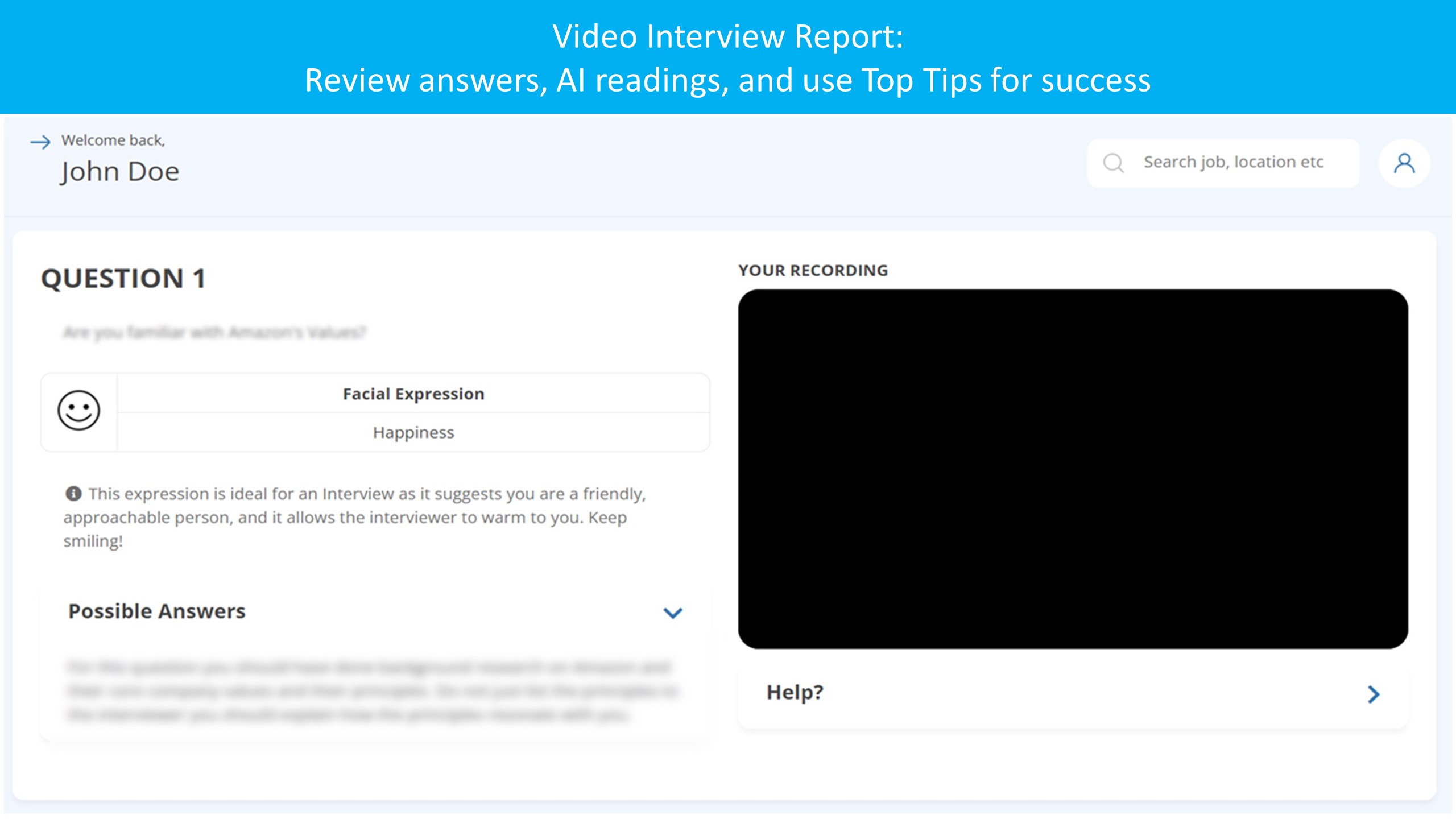 Video Interview Practice Report
