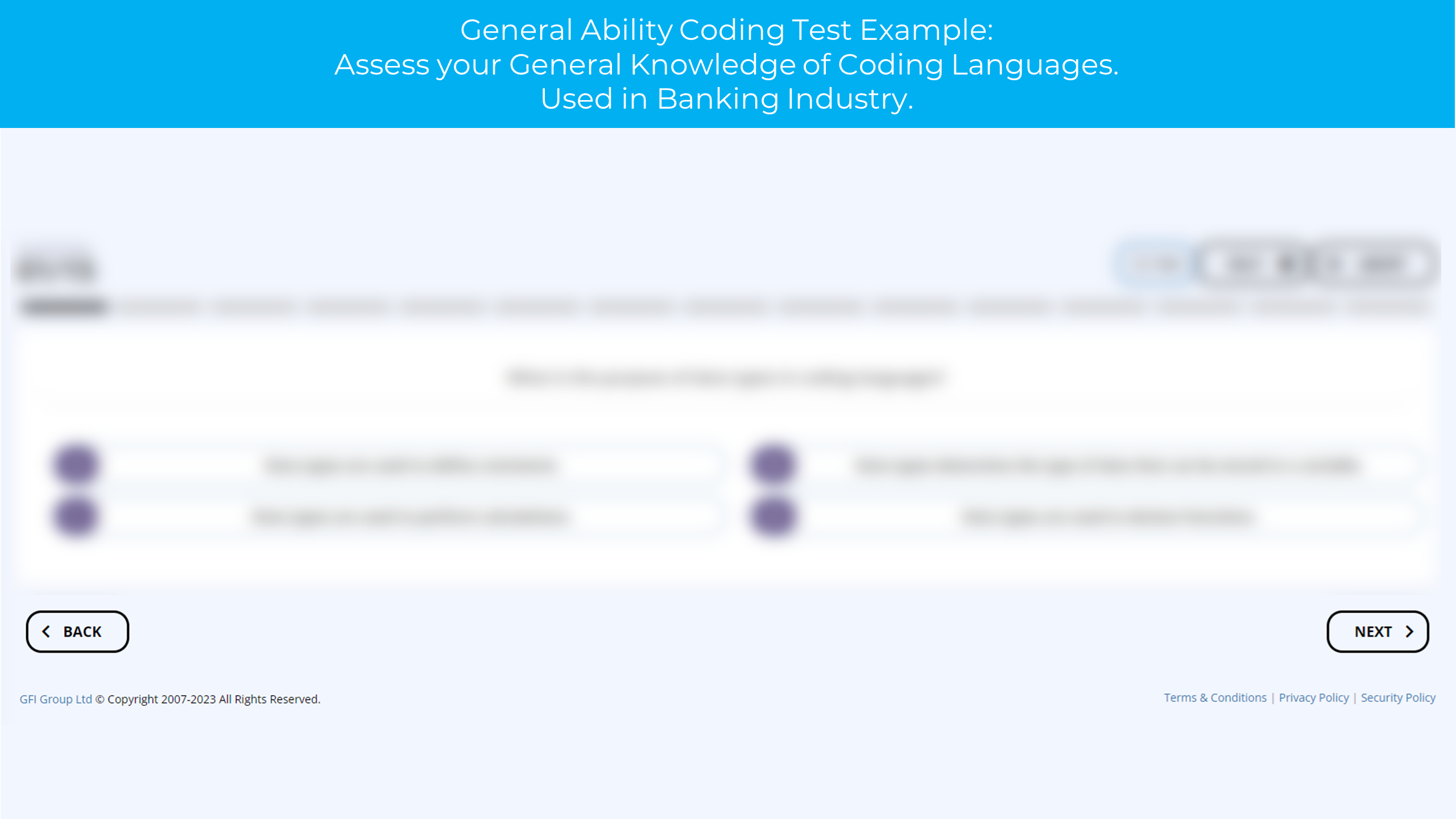 Banking Practice Coding Tests