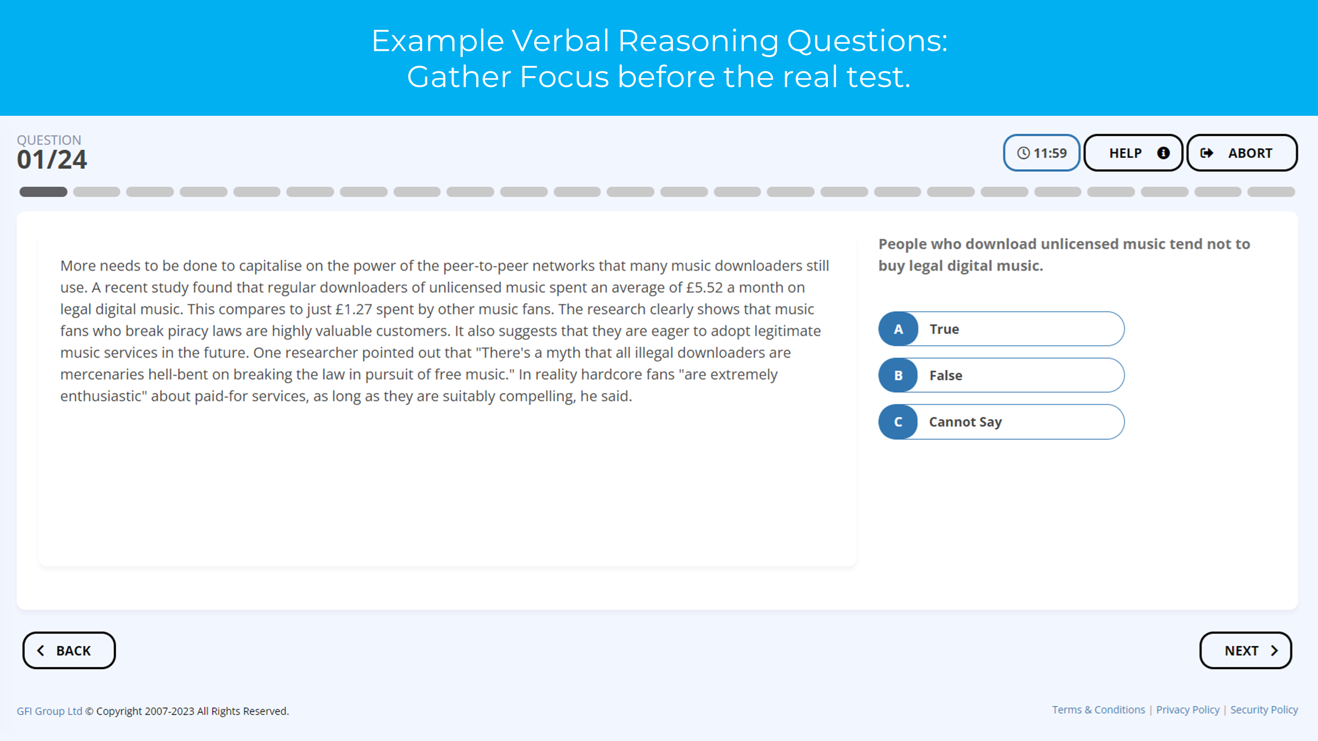Consulting Verbal Test Question Example