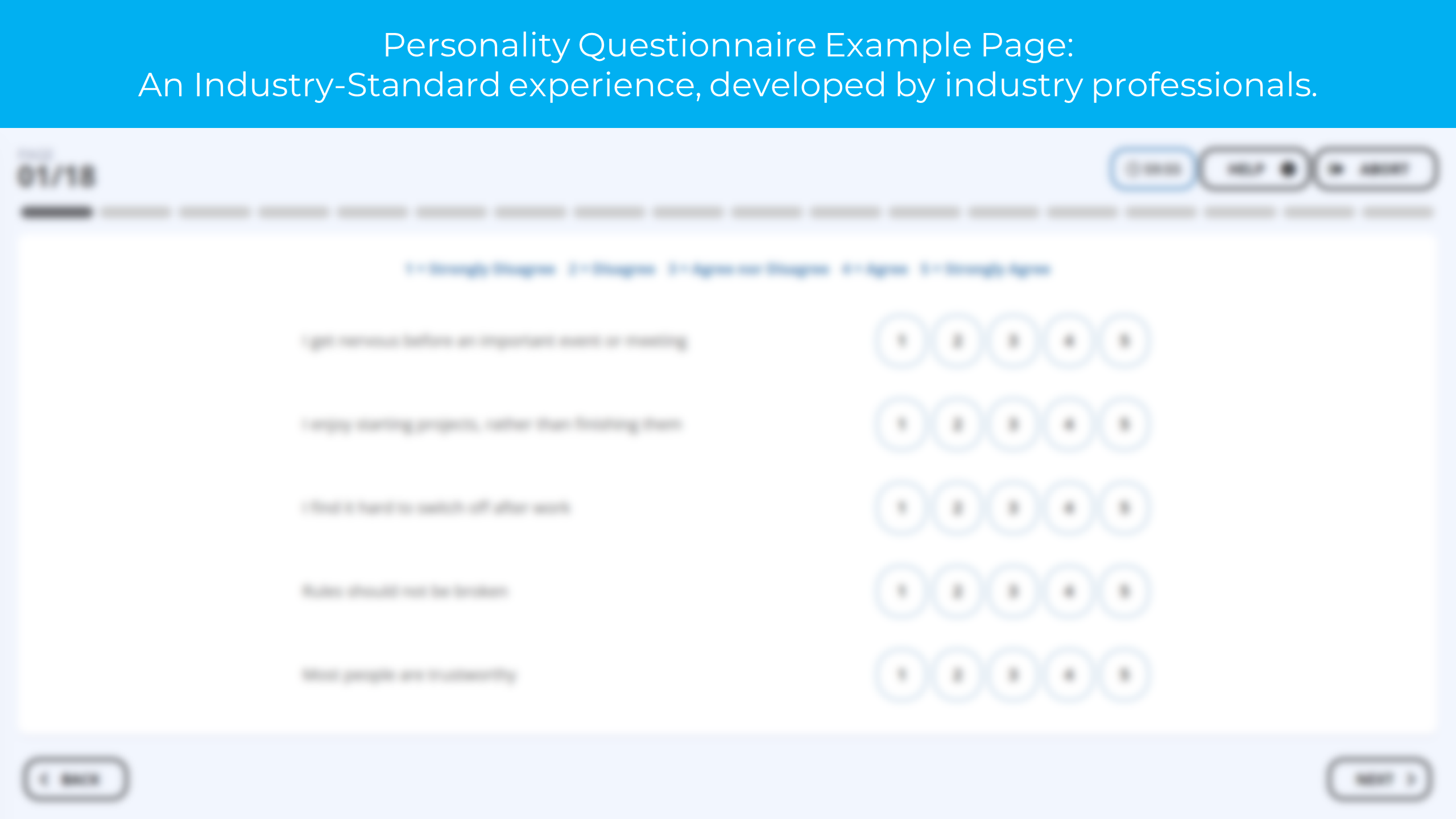 Retail Personality Questionnaire Example