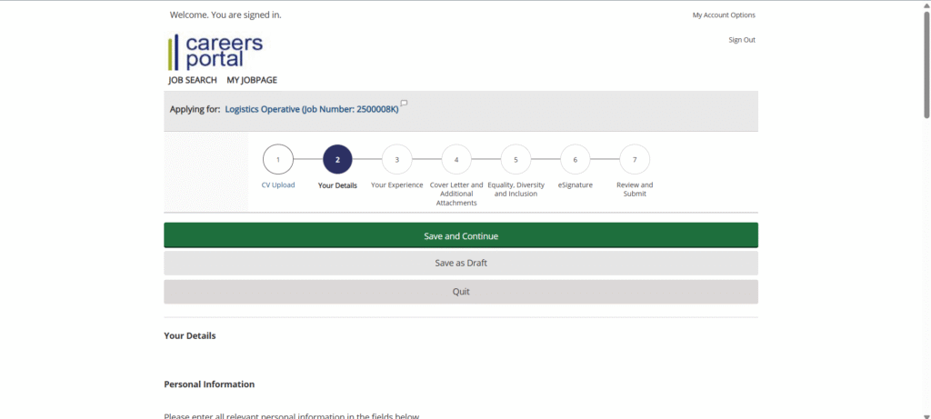 STFC online application