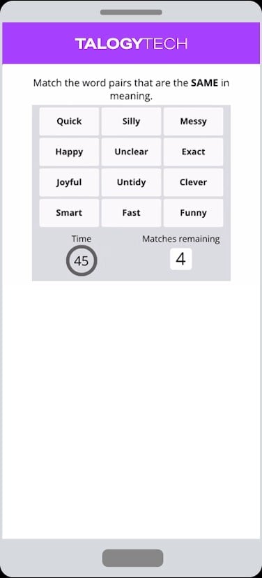 Talogy Mindgage Sync game assessment