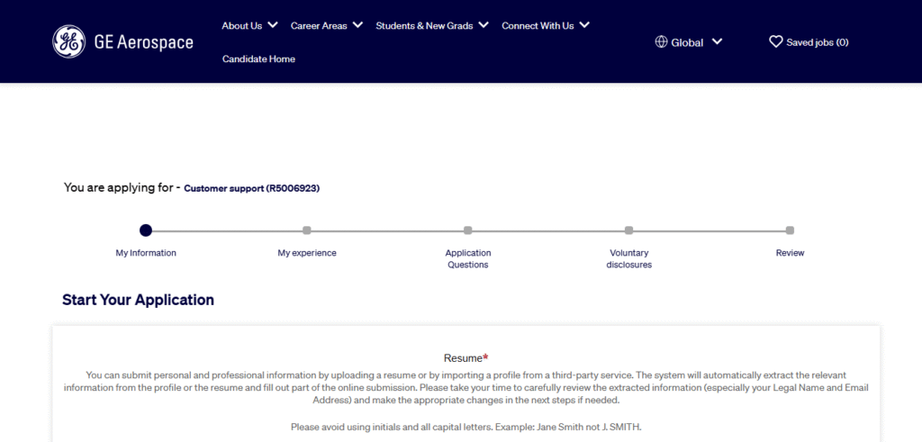 GE Application Form
