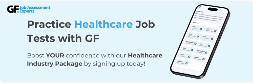 Practice healthcare job tests
