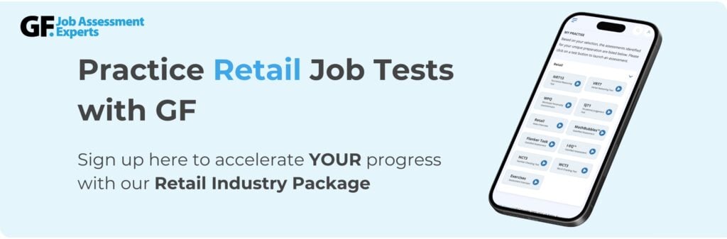 Practice retail assessment tests 
