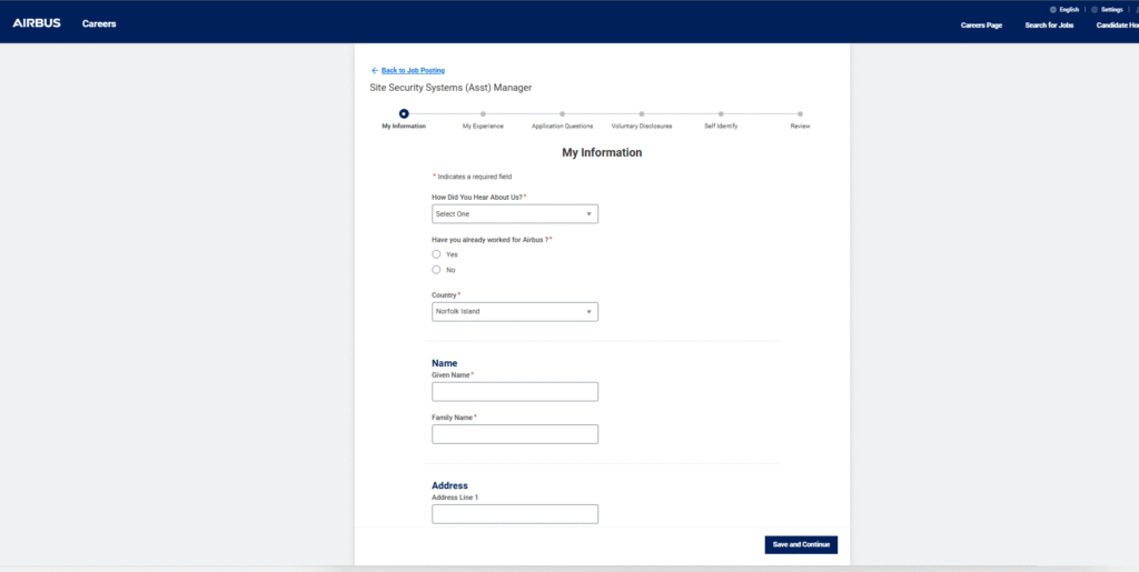 Airbus application form
