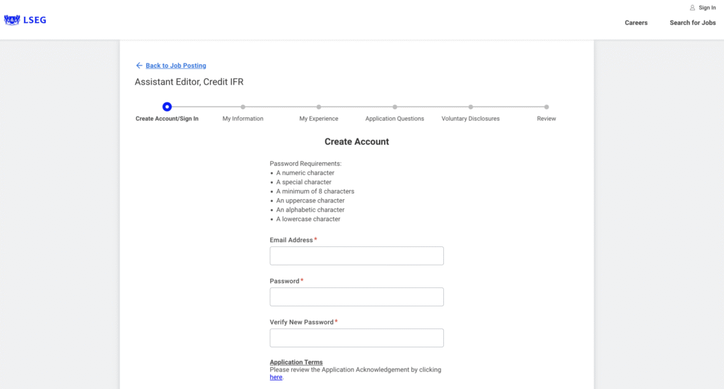  LSEG online application form
