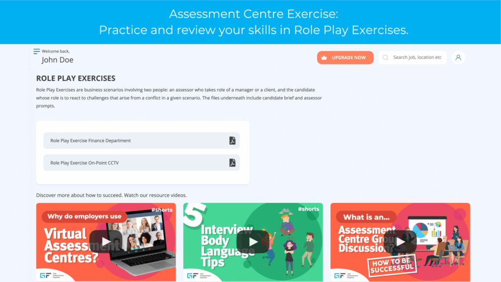 Role play exercises
