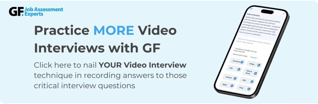 Foodservice video interviews practice
