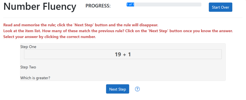 British Army number fluency test 
