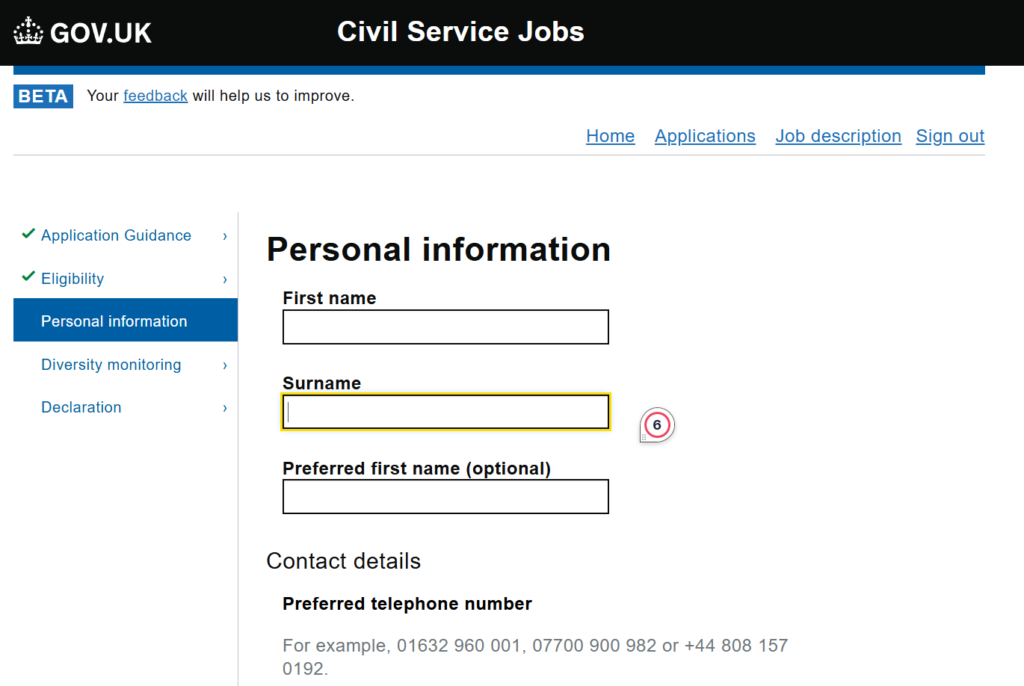 Ministry of Defence application process 
