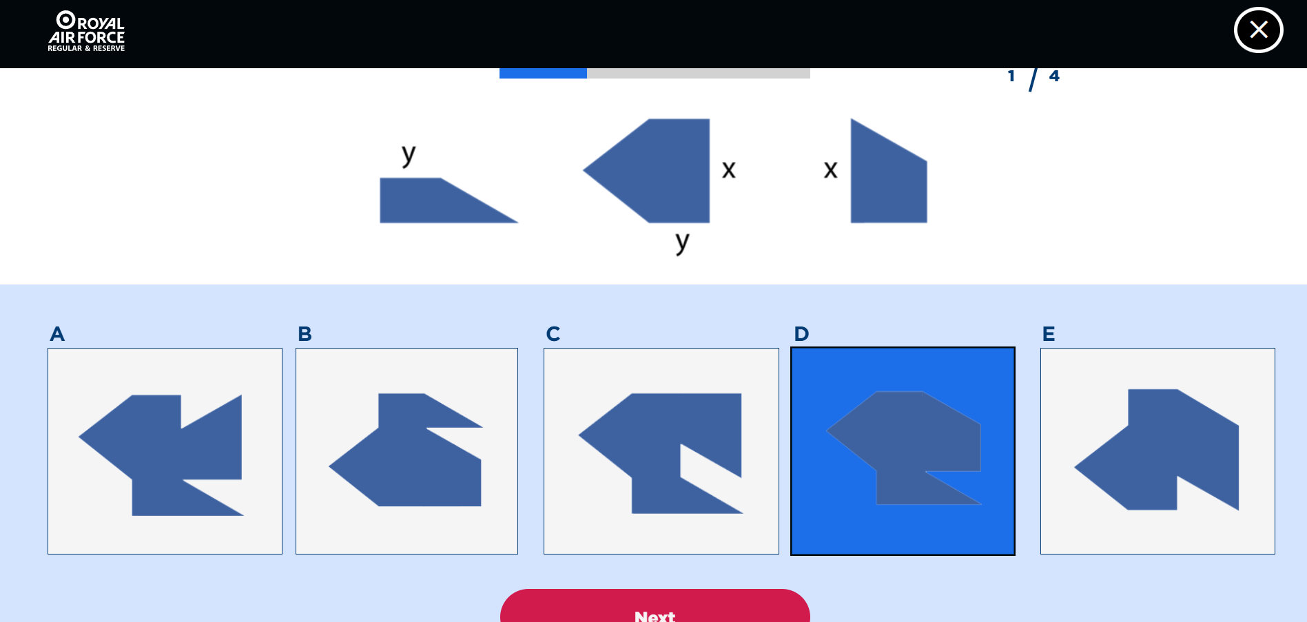 Royal Air Force spatial reasoning test part 1