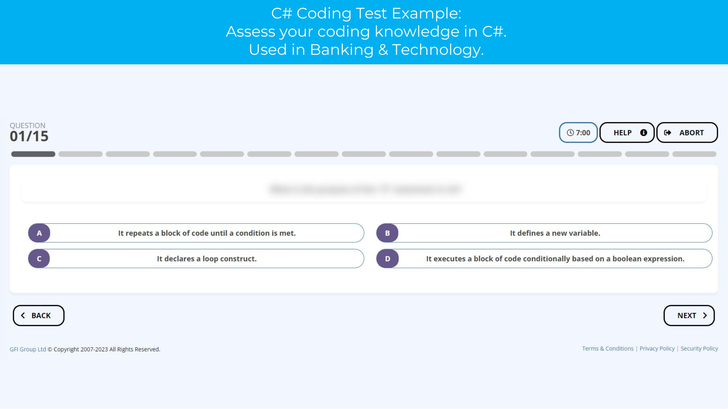 Lloyds Bank coding test example question
