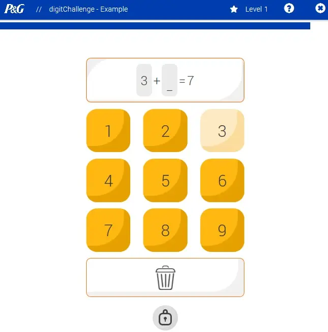 P&G digit challenge
