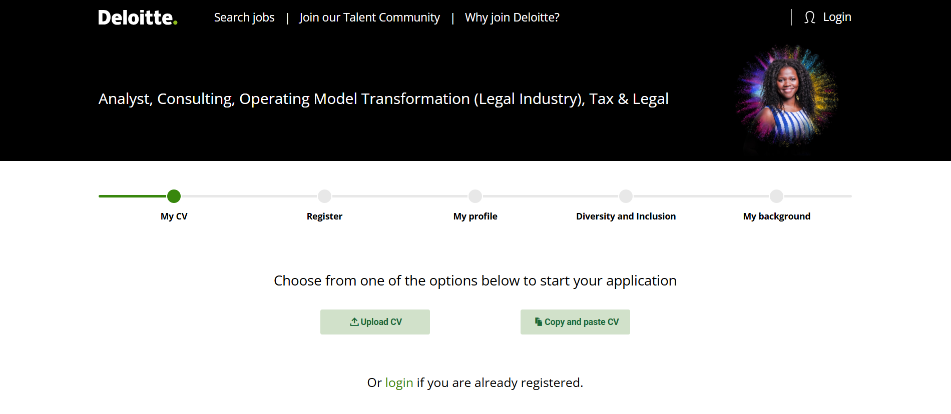 Deloitte online application
