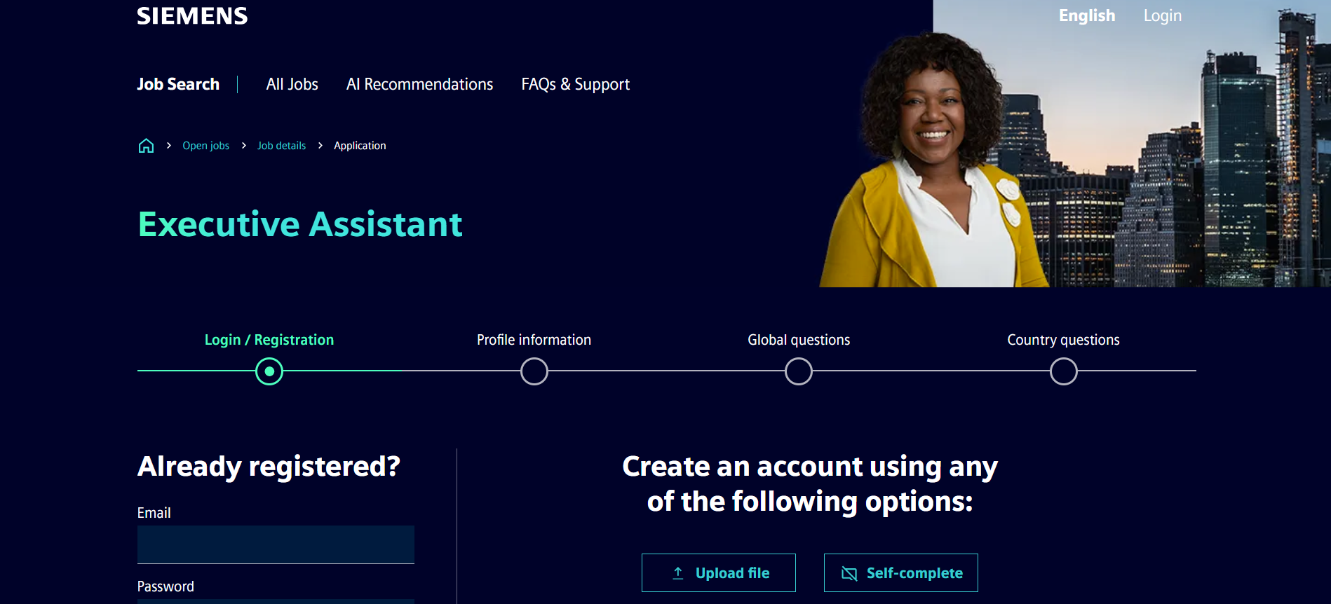 Siemens online application form
