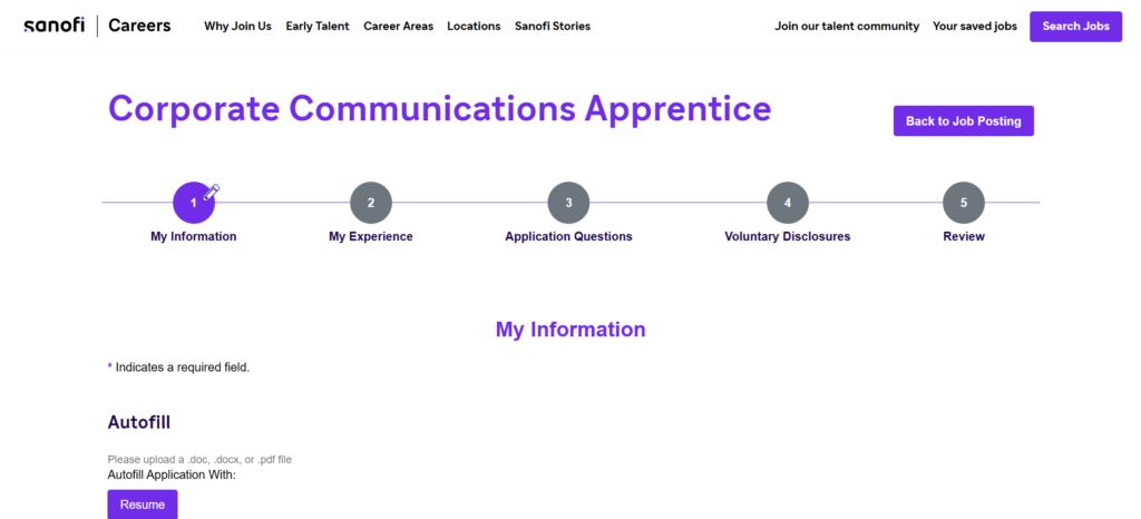 Sanofi online application

