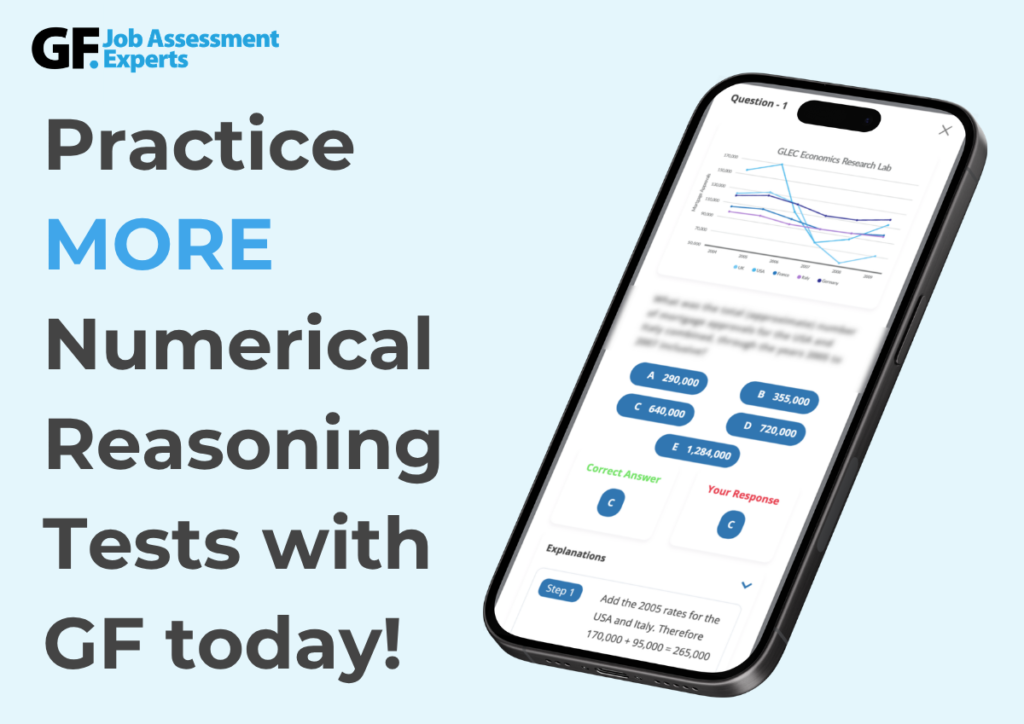 Bain & Company numerical reasoning test mobile practice

