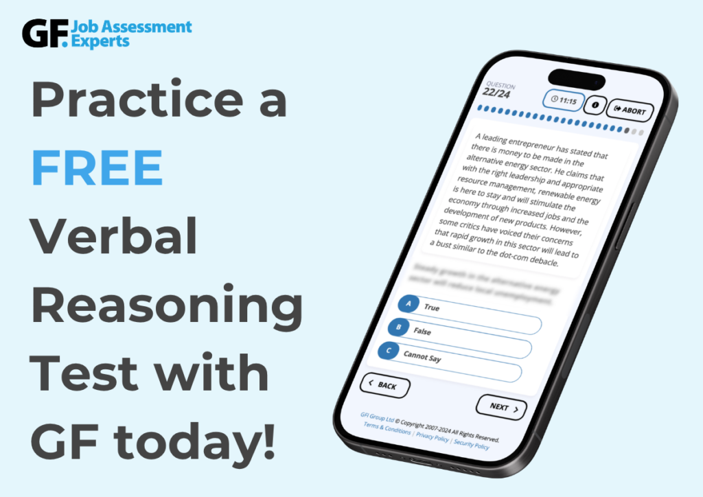 Bain & Company verbal reasoning test free mobile practice
